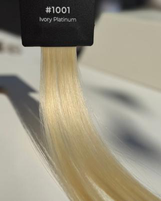 Echte haarstaal #1001 Ivory Platinum