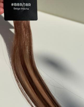 Echte Crown Aura haarstaal #B8R/18R Beige Mocha