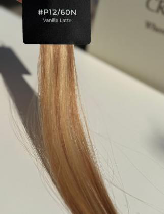 Echte Crown Aura haarstaal #P12/60N Vanilla Latte