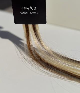 Echte Crown Aura haarstaal #P4/60 Coffee Tiramisu