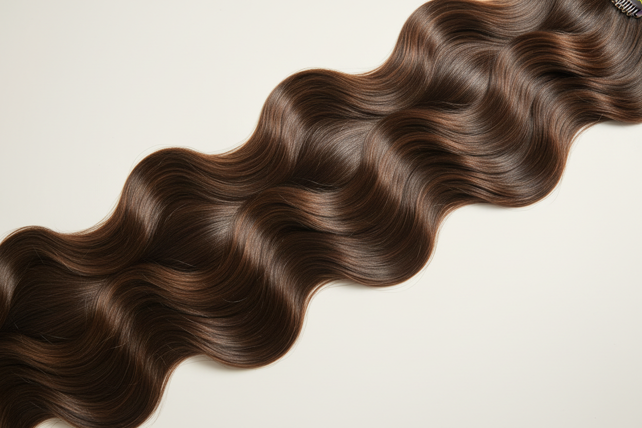 Velvet Mocha – Clip-in Extensions 100% Virgin Hair