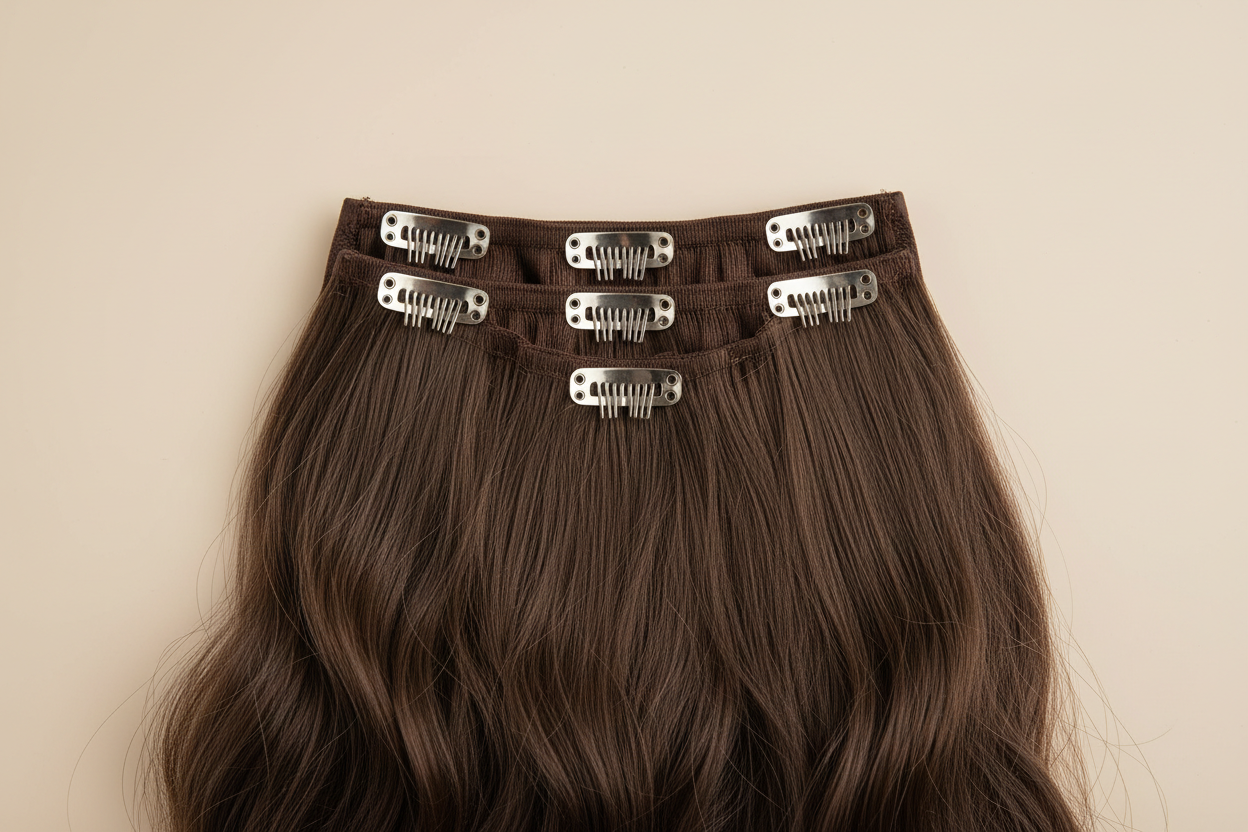 Velvet Mocha – Clip-in Extensions 100% Virgin Hair